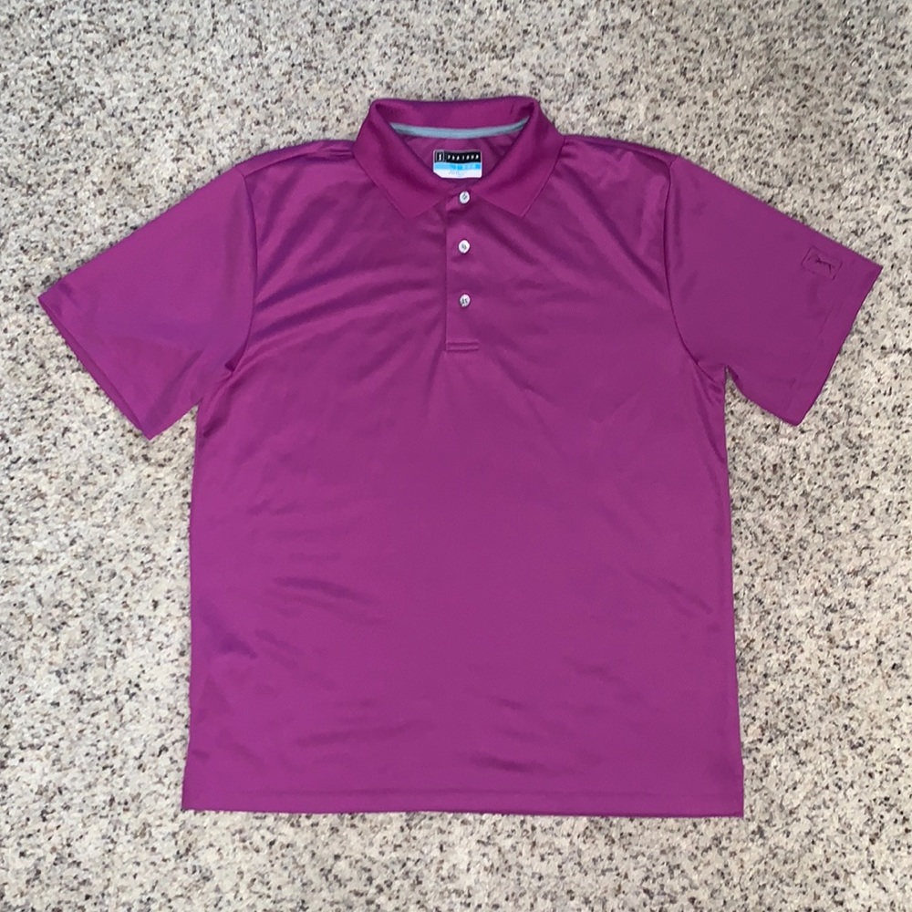 PGA Tour Purple Airflux Men's Polo -Medium